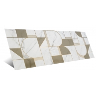 Allmarble Golden White Satin Decoro Club 40x120 (Caja 1.92m2)