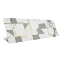 Allmarble Statuario Satin Decoro Club 40x120 (Caja 1.92m2)