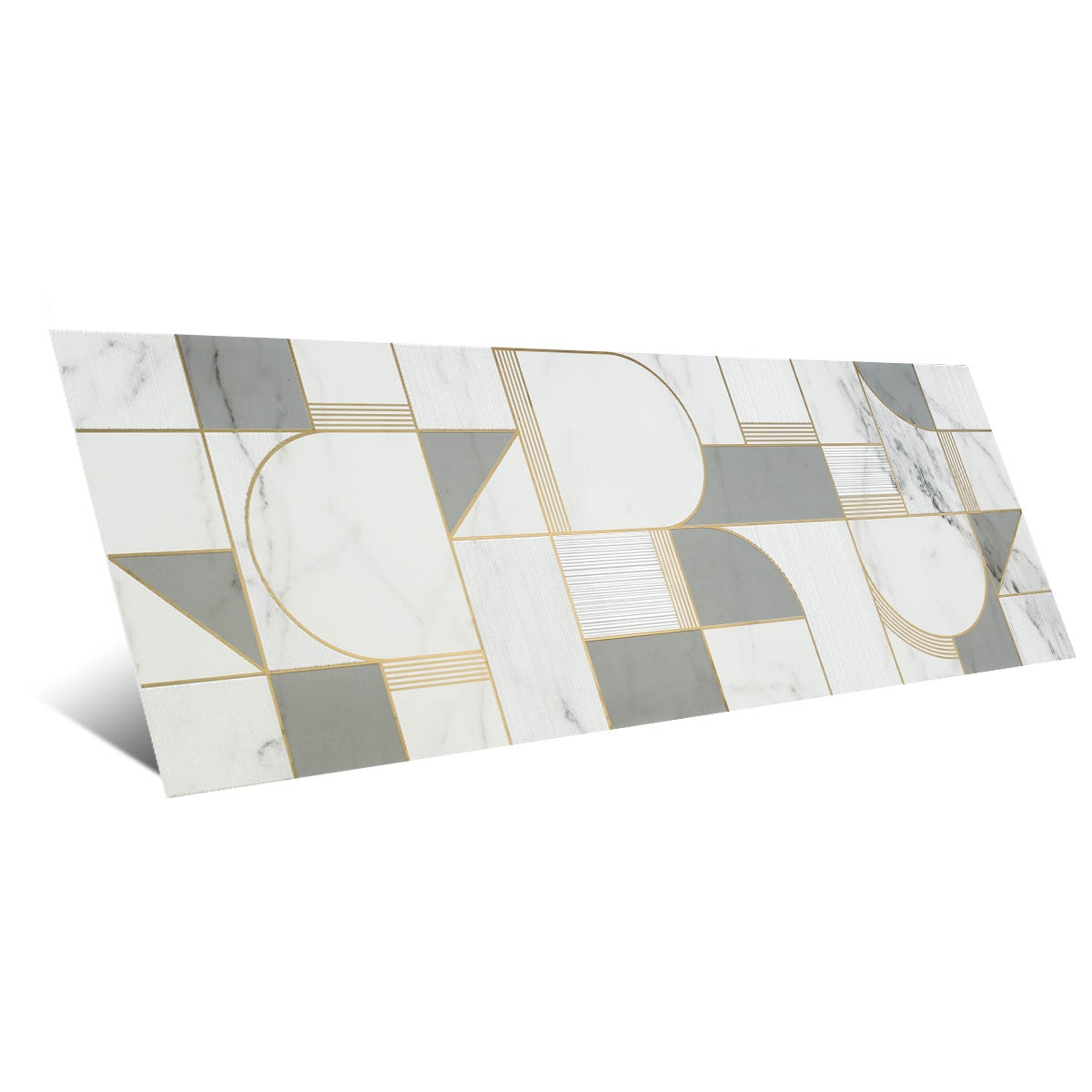 Allmarble Statuario Satin Decoro Club 40x120 (Caja 1.92m2)