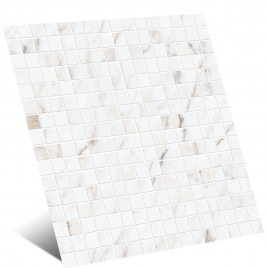Mosaïque en satin blanc doré Allmarble 40x40 (boîte 0,64 m2)