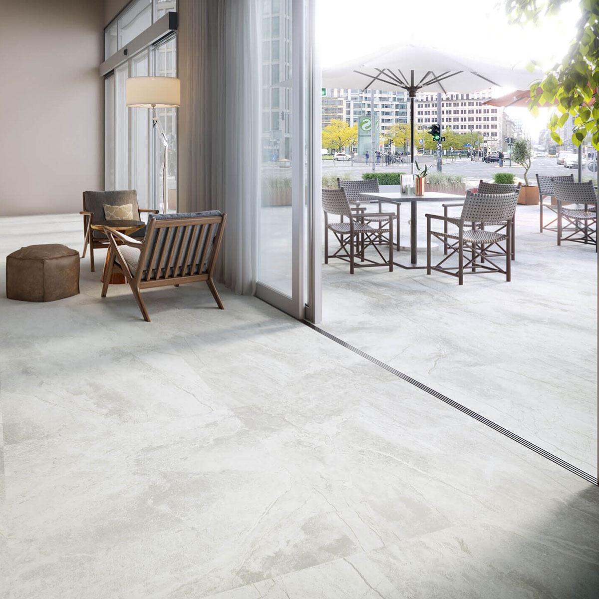 Exterior with Támesis 1950 White Non-slip pavement 100x100