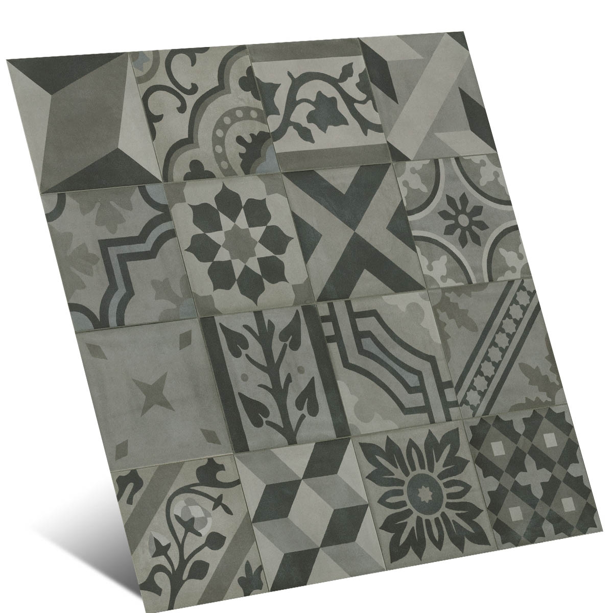 D_Segni Blend Carbone Decoro Mix Antidérapant 20x20 (Boîte 0.96m2)