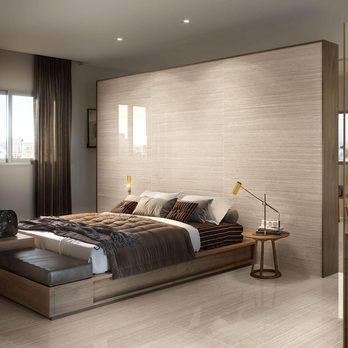 Interior com pavimento de areia Tivoli 1829 98x98