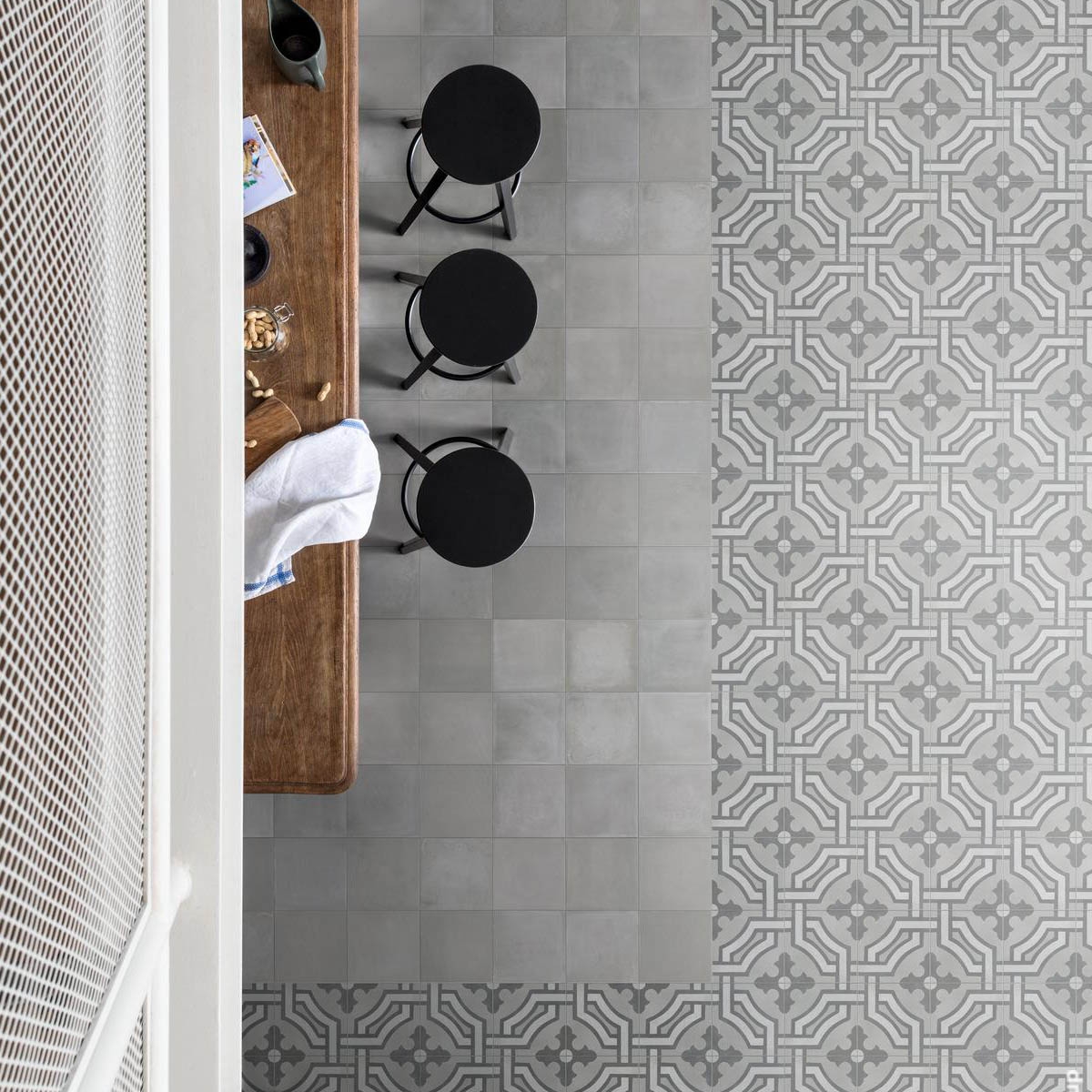 Interior with Pavement D_Segni Blend Grigio Tappeto 7 Non-slip 20x20