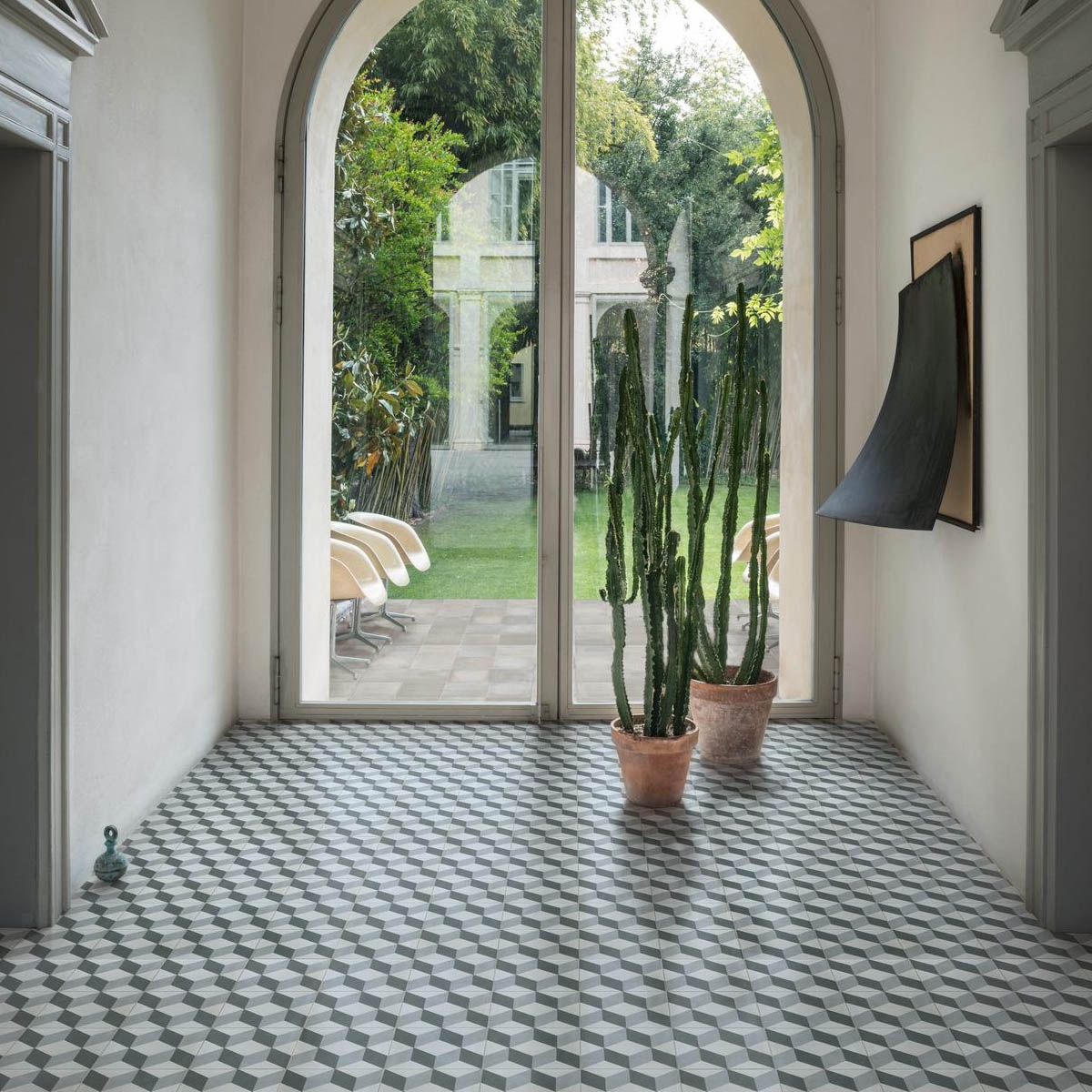 Extérieur avec revêtement de sol antidérapant D_Segni Blend Grigio 20x20