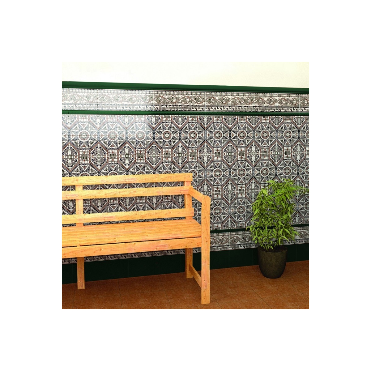 Socle sévillan Mainzu - Moulure Verte 5x20 (ud)