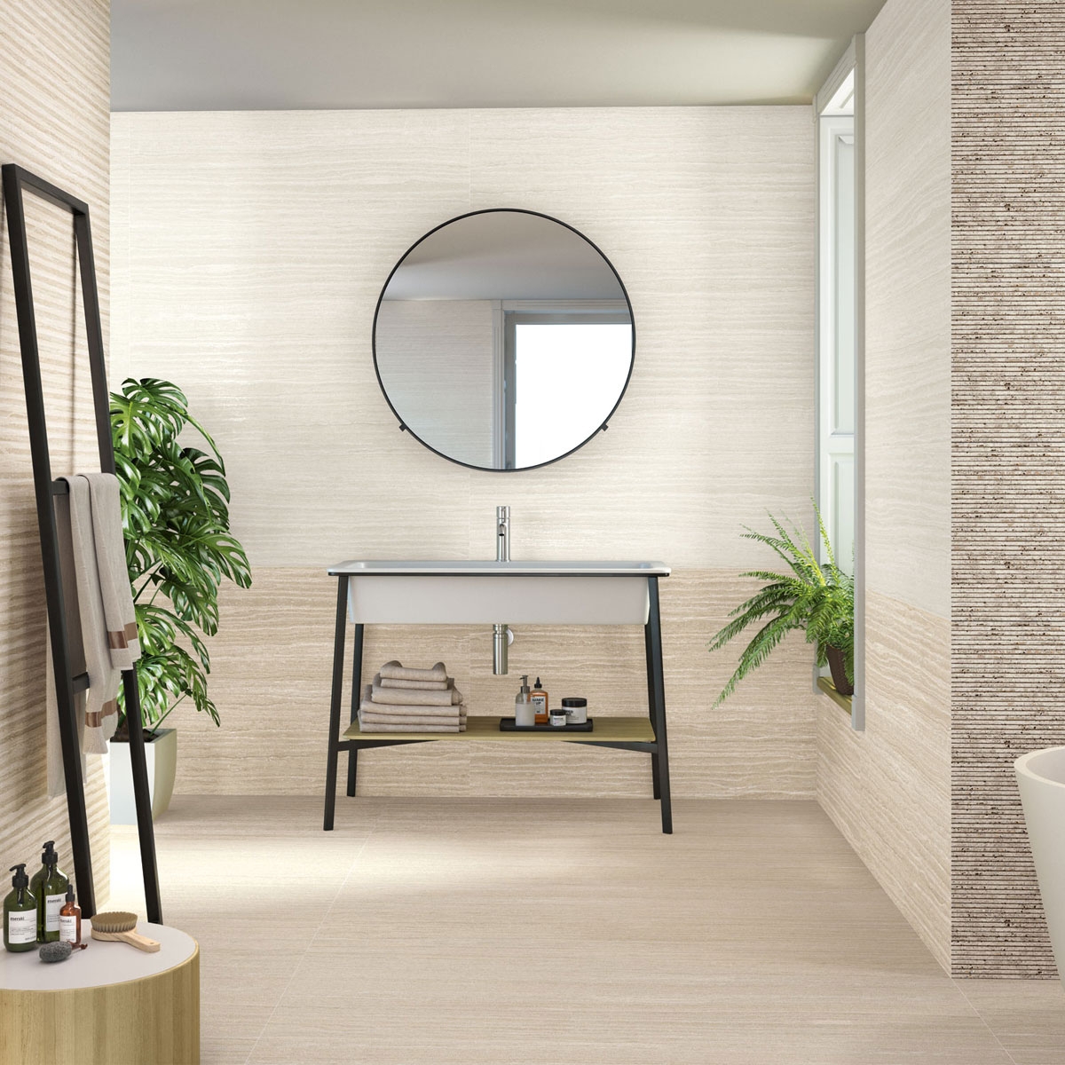 Interior com revestimento Tivoli 1216 Sand 40x120