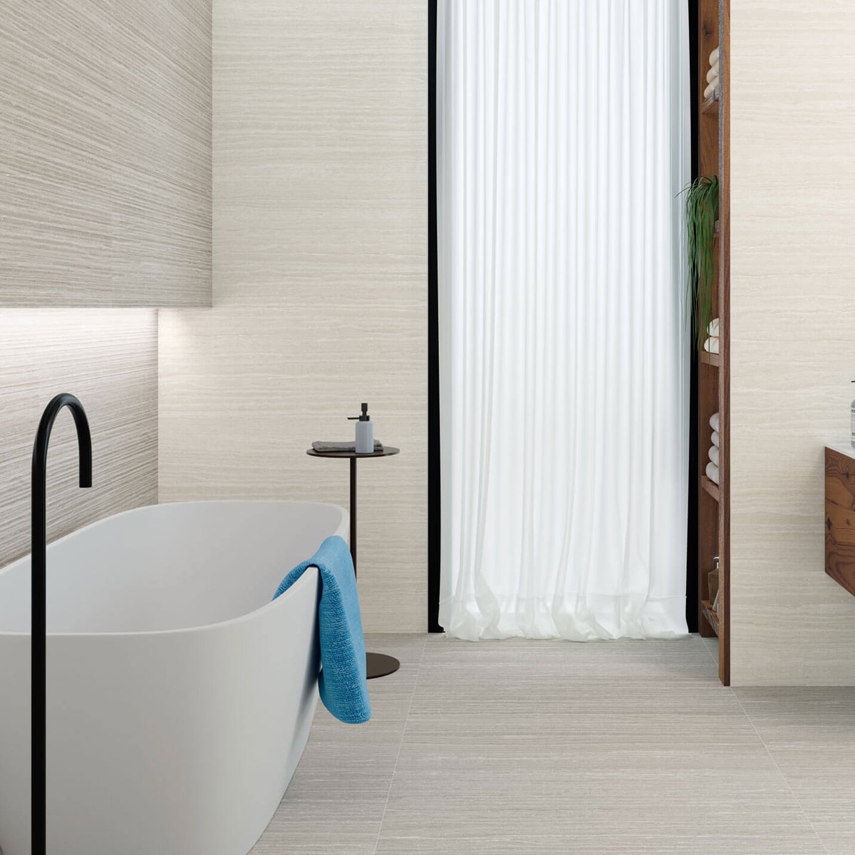 Interior com revestimento Tivoli 1216 Grey 40x120