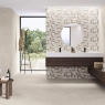Bathroom with Rhône 9538 Sand relief coating 30x90