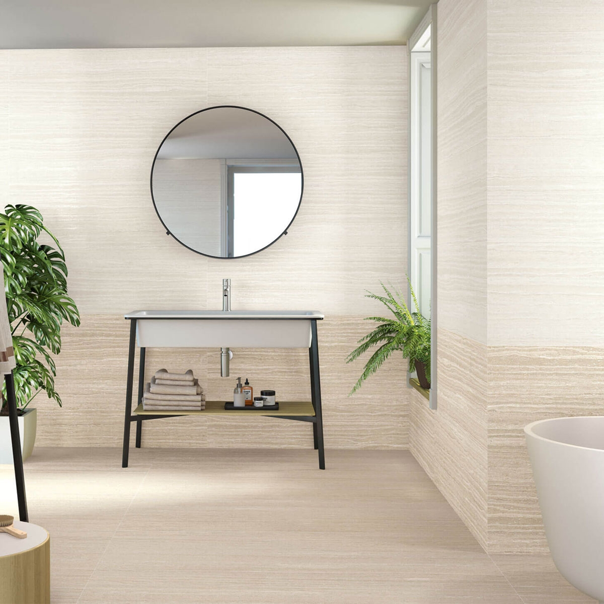 Interior com revestimento Tivoli 1216 Branco 40x120