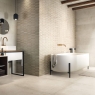 Salle de bain avec Seattle 9525 Crème Relief 30x90 (Boîte 1.080m2)