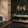 Baño con pavimento Siena 1815 Negro 98x98