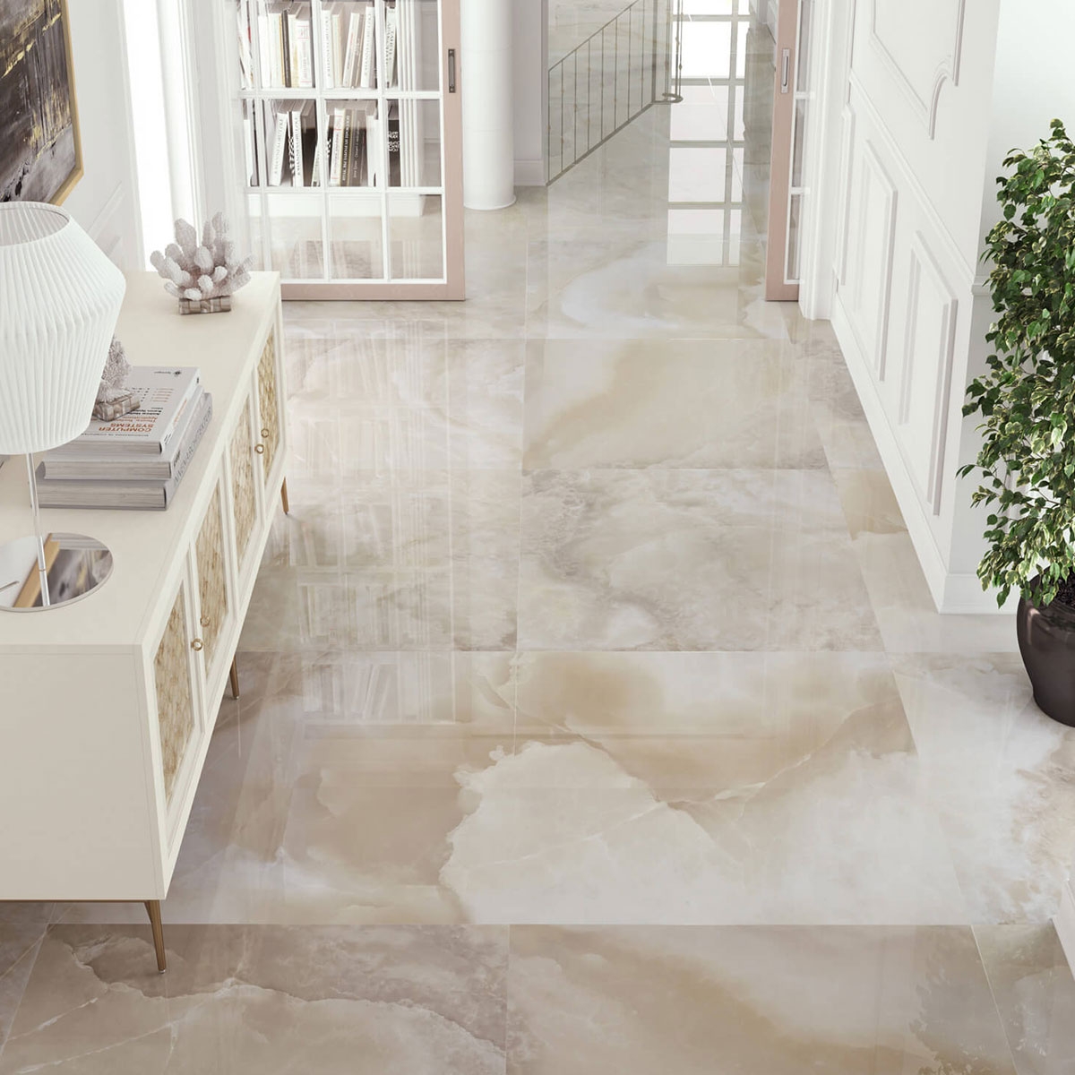 Interior with Sochi 1805 Beige pavement 98x98