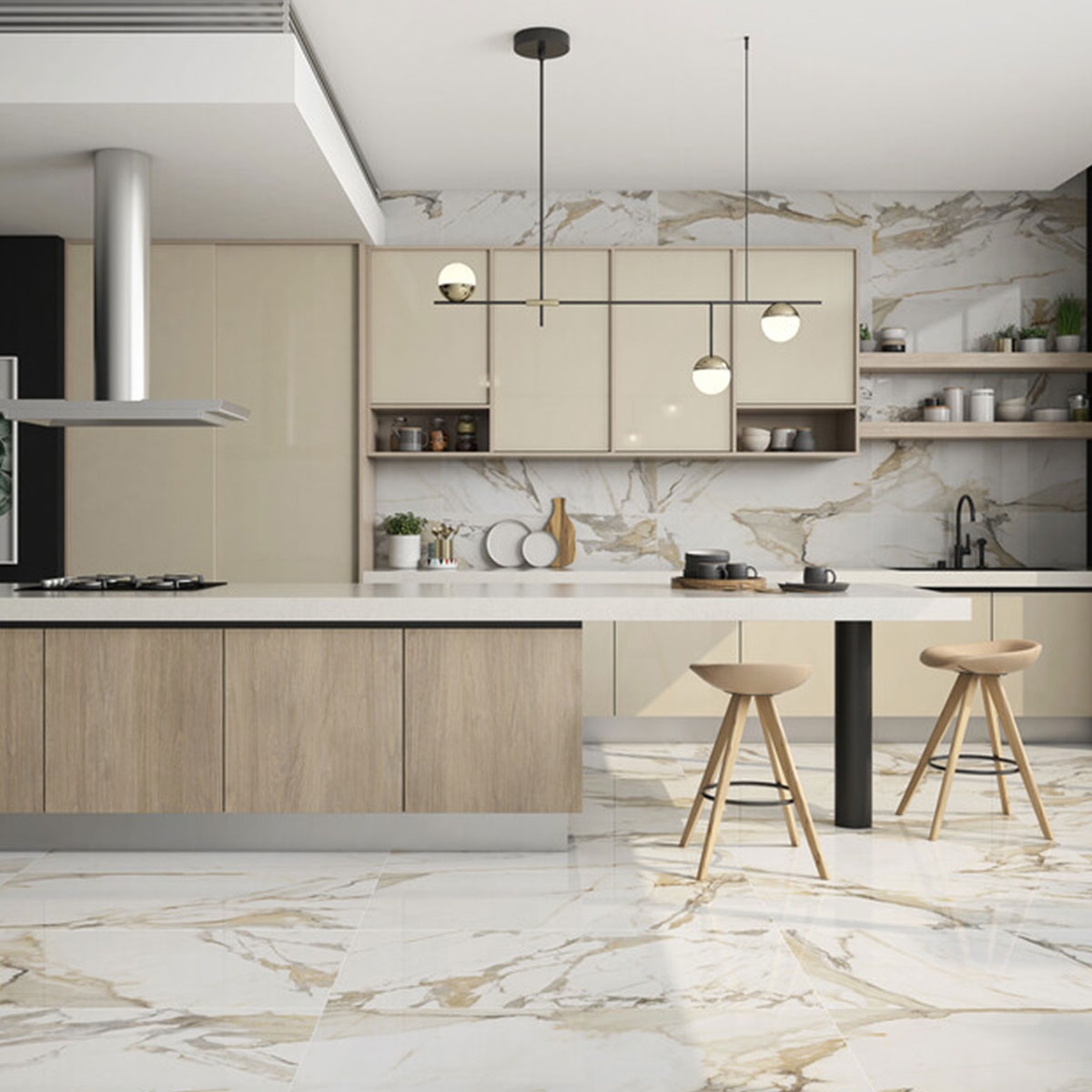 Interior con revestimiento Midas Natural 30x90