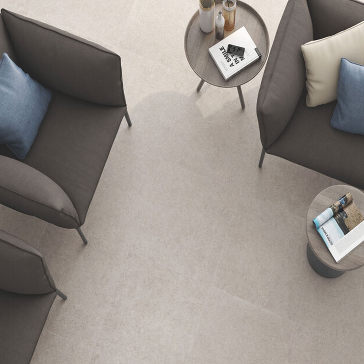 Interior with Soap Stone Tortora flooring 60x60