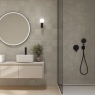 Baño con revestimiento Trames Patch Moka 60x120