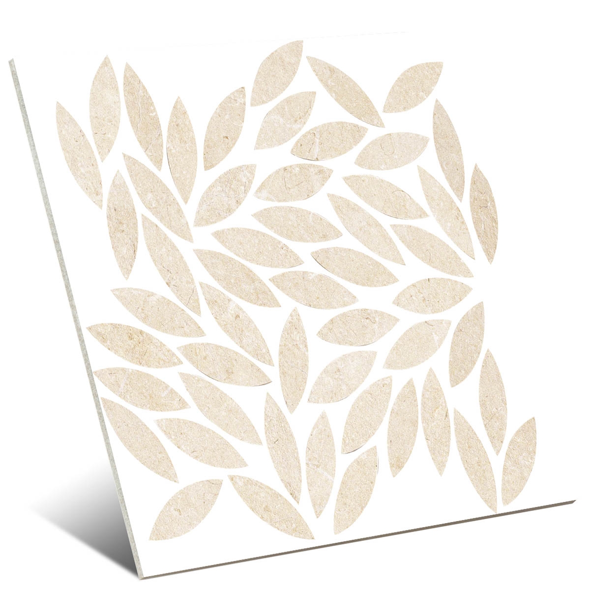 Mosaico Limestone Ivory Foglie 34.2x38 (Caja 0.52m2)