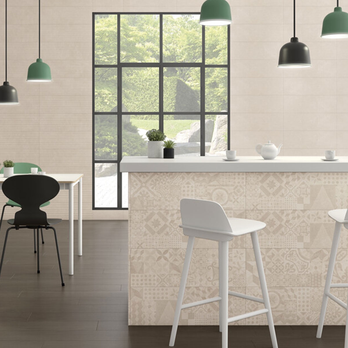 Innenraum mit Tanum Cream 30x90-Beschichtung