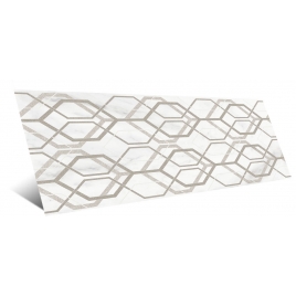 Foto de Marbleplay Decoro Net White 30x90 (Caja 0.54m2)