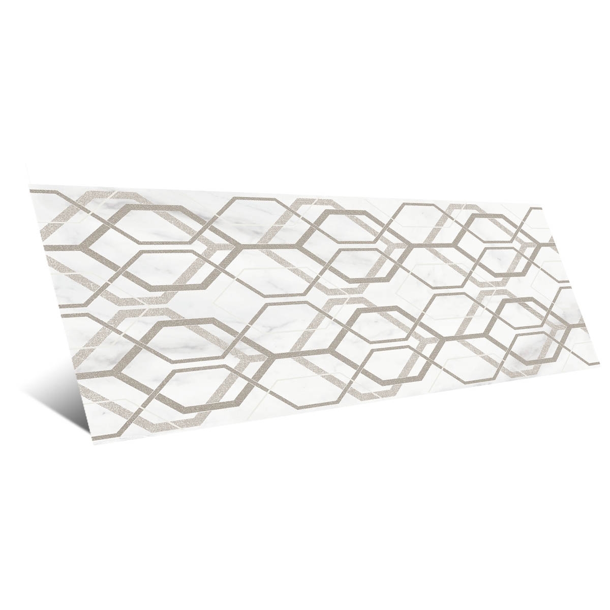 Marbleplay Decoro Net White 30x90 (Caja 0.54m2)