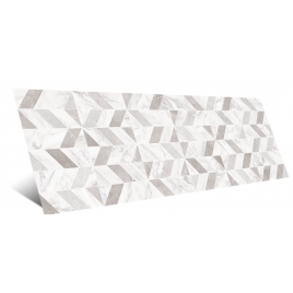 Marbleplay Decoro Naos White 30x90 (Caja 1.35m2)