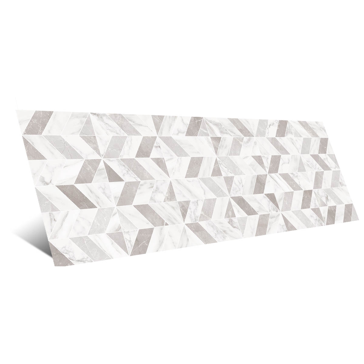 Marbleplay Decoro Naos White 30x90 (Caja 1.35m2)