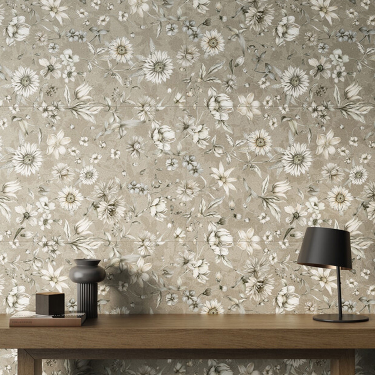 Interior com revestimento Kenzo Spring Nude 60x120