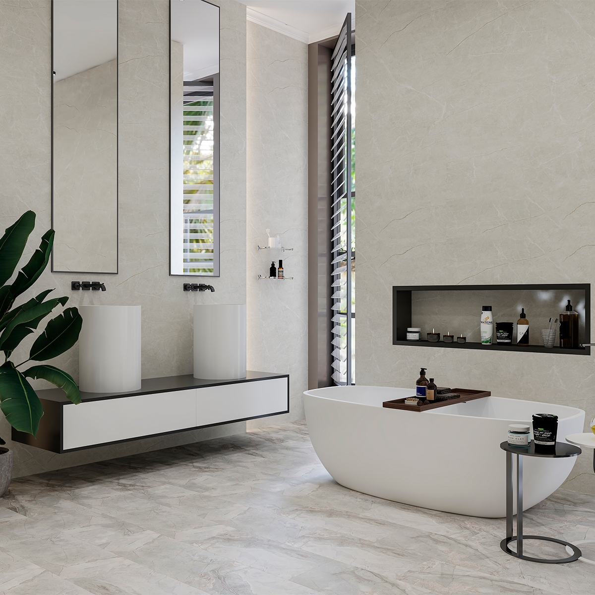 Salle de bain avec FastPanel Breeze Beige 280x60 (Boîte 6.72m2)