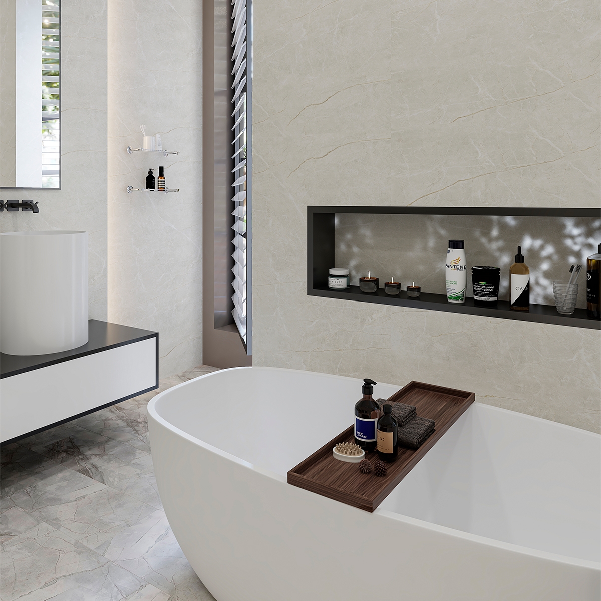 Salle de bain avec FastPanel Breeze Beige 280x60