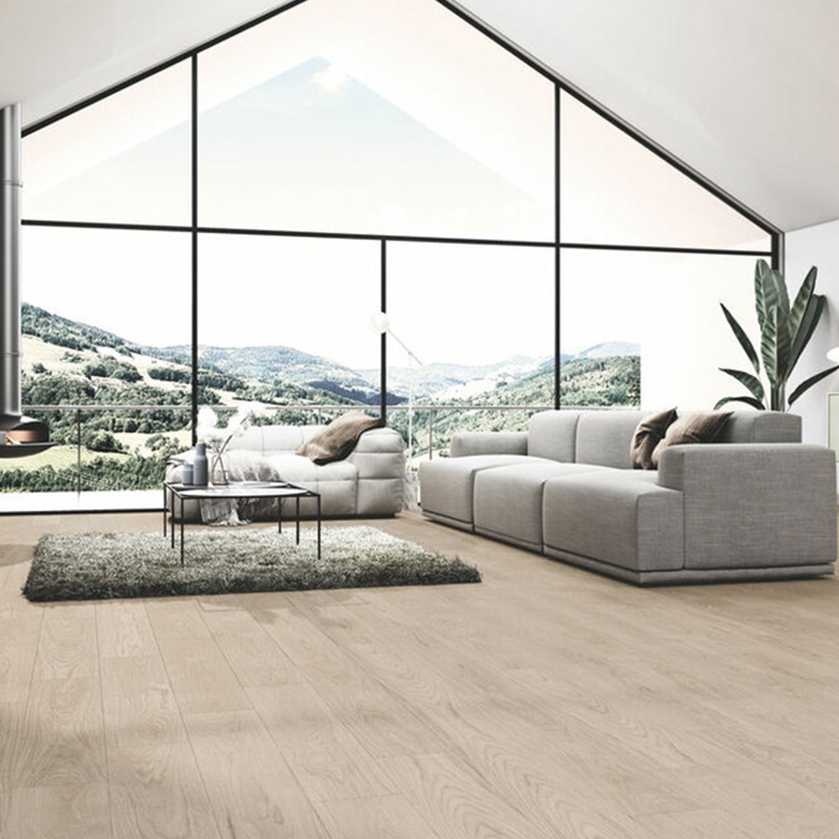 Intérieur avec revêtement de sol Nomad Natural 20x120