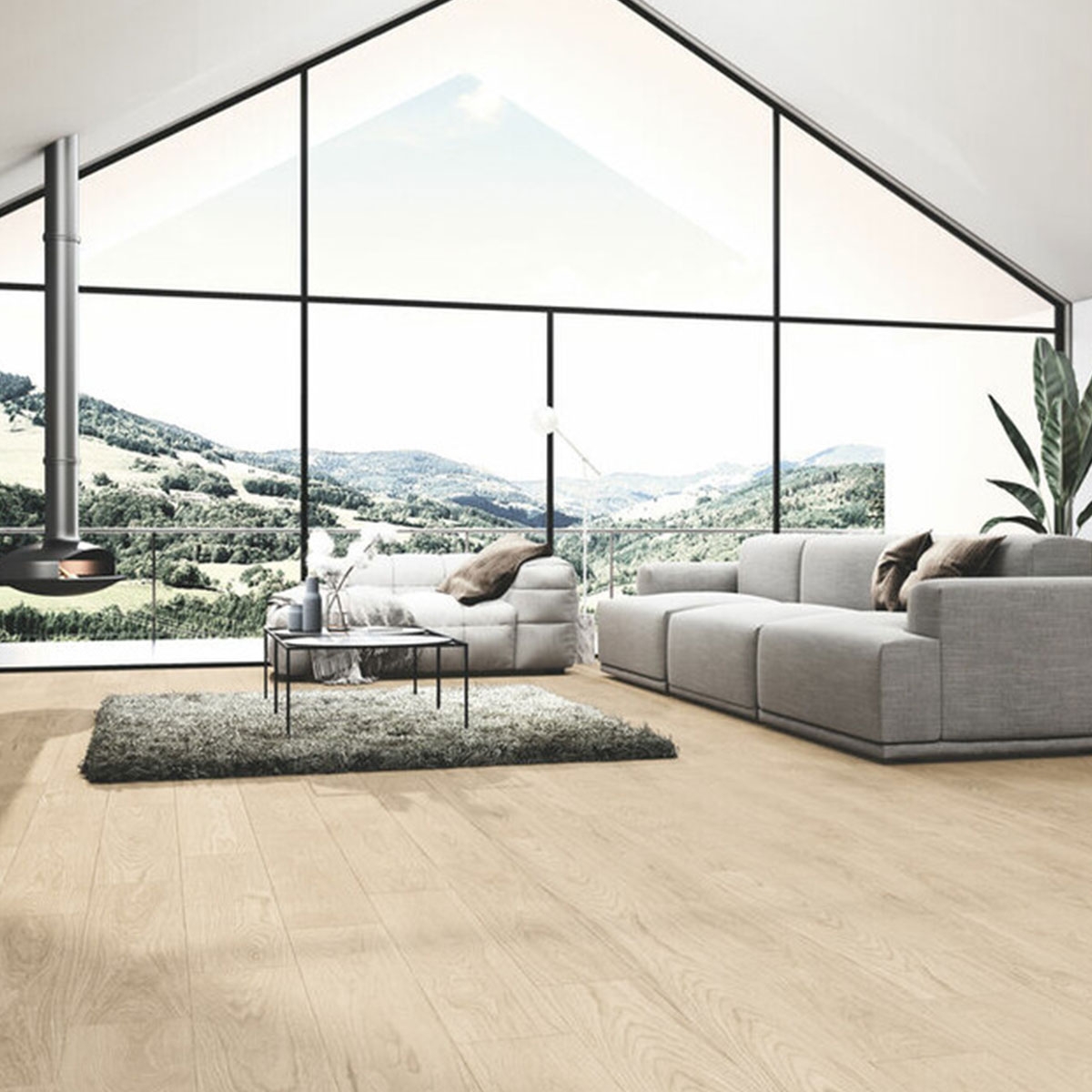 Intérieur avec revêtement de sol Nomad Honey 20x120