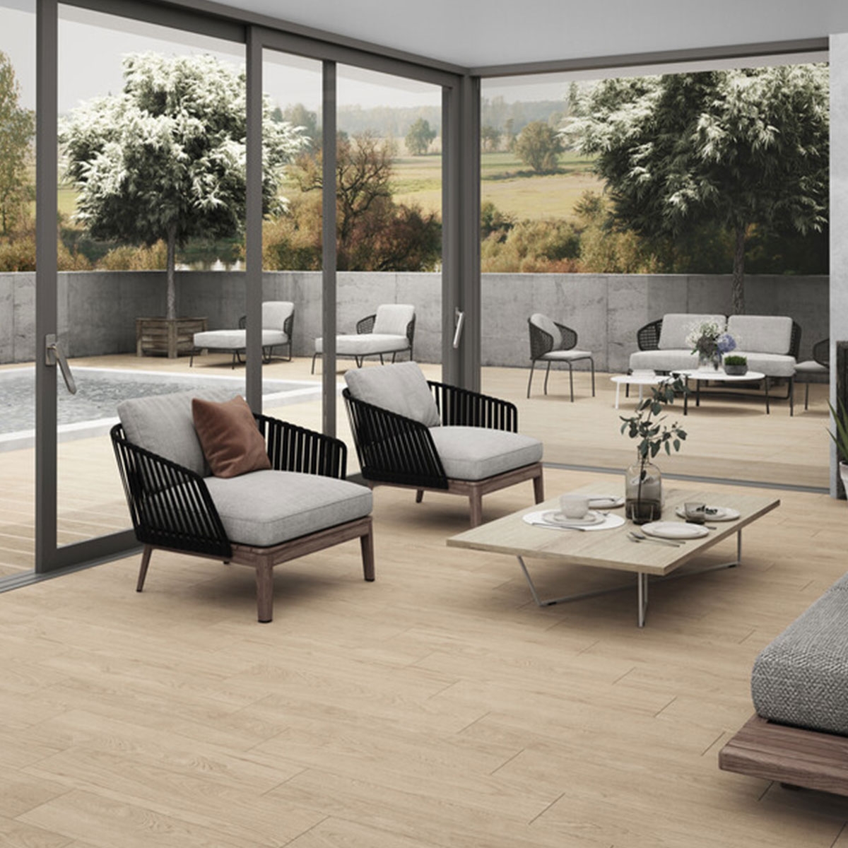 Interior with Nomad Honey flooring 22.5x90