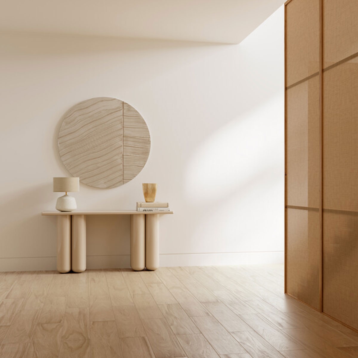 Interior con pavimento Aland Oak 20x120