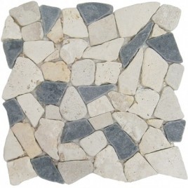 Mosaico de piedra Biancone 30x30 - Anjasora