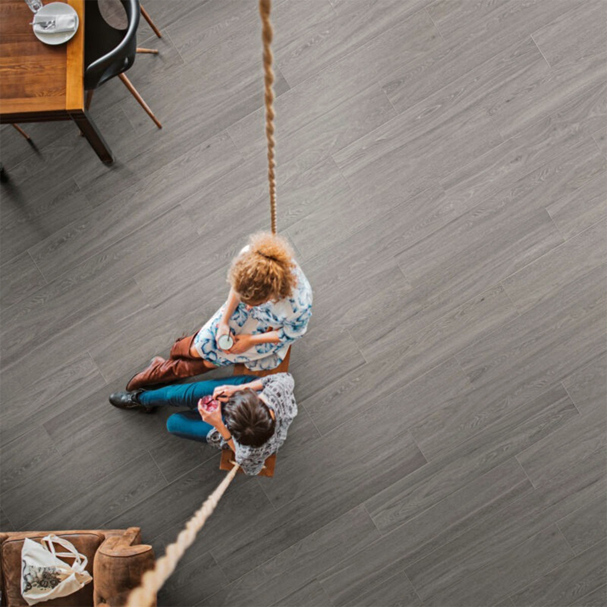 Treverkview Rovere Grigio 20x120 paved terrace