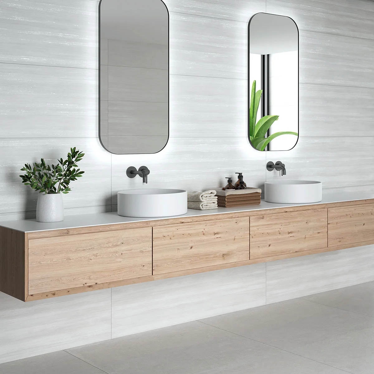 Baño con Revestimiento Q Dafne White 40x120
