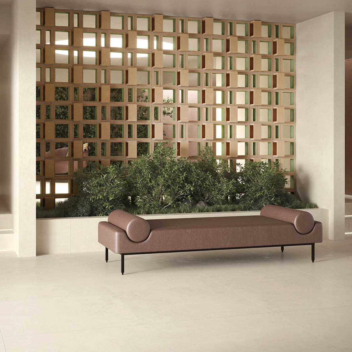 Innenraum mit Sunset Desert Pavement 90x90