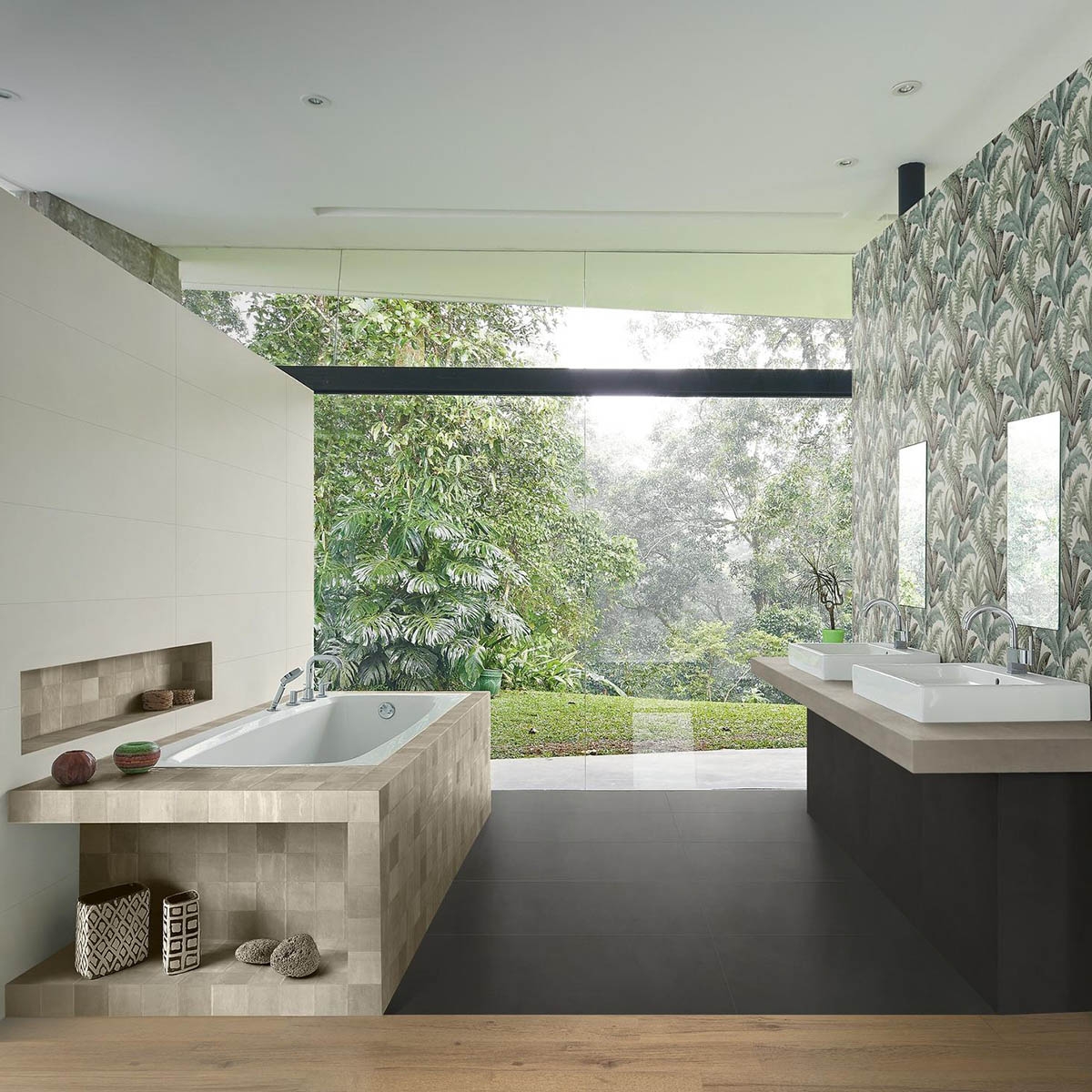 Baño con Revestimiento Zellige Argilla 10x10