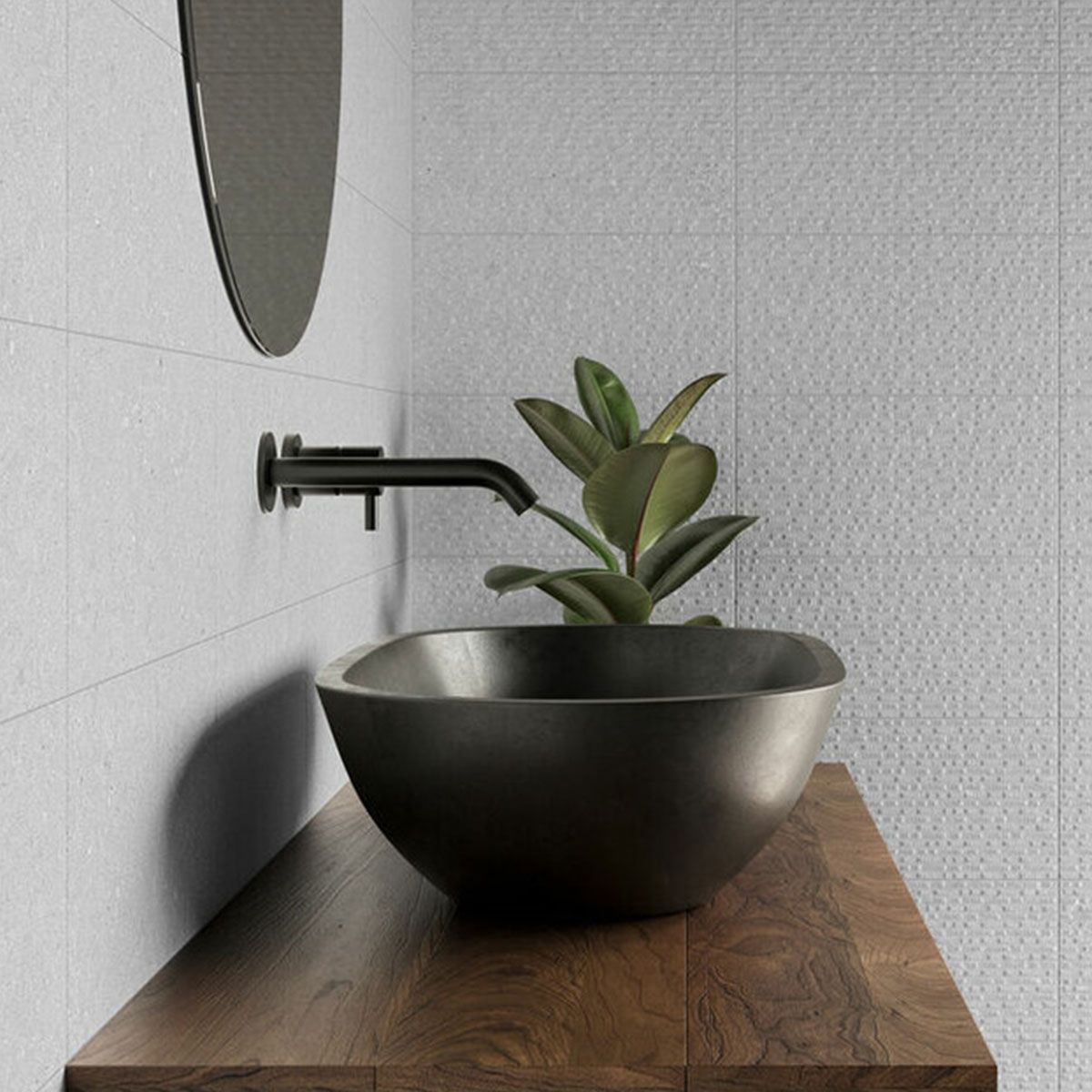 Avenza Rake Grey 25x50 Badezimmer mit Beschichtung