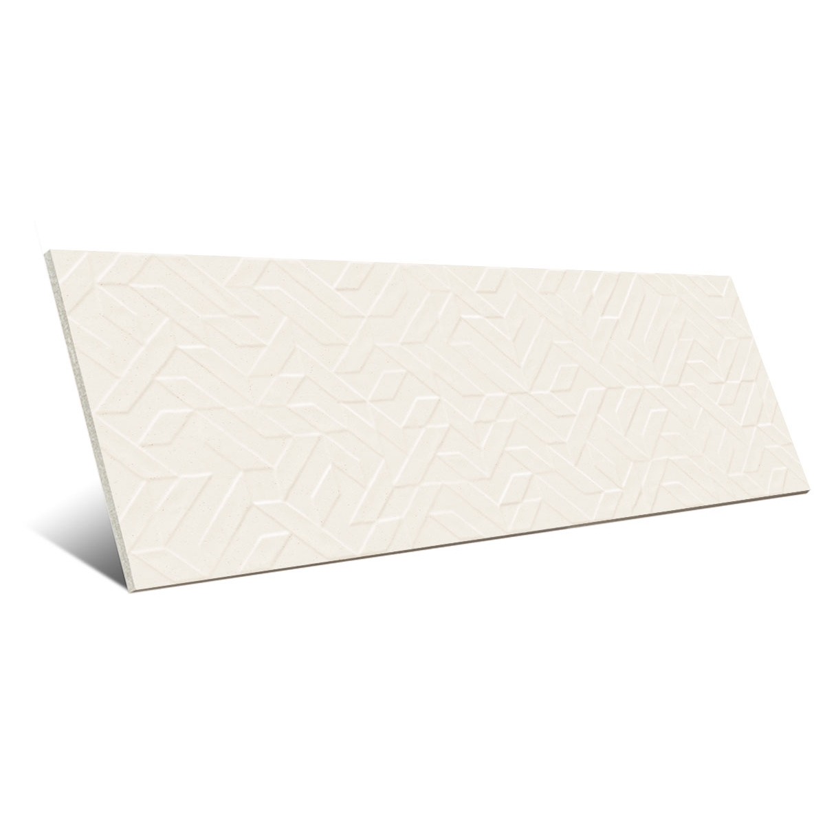 Racconti Bianco Struttura Segmenti 3D 30x90 cm (Caja 1.35 m2)
