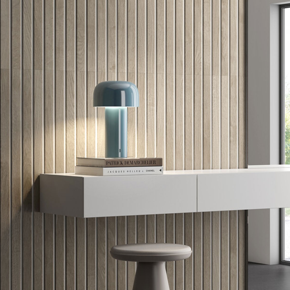 Interior con revestimiento Bari Aural White 60x120