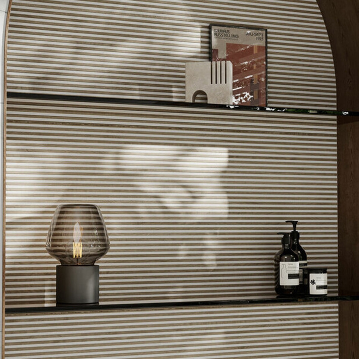 Revestimiento imitación madera Bari Slat White 60x120