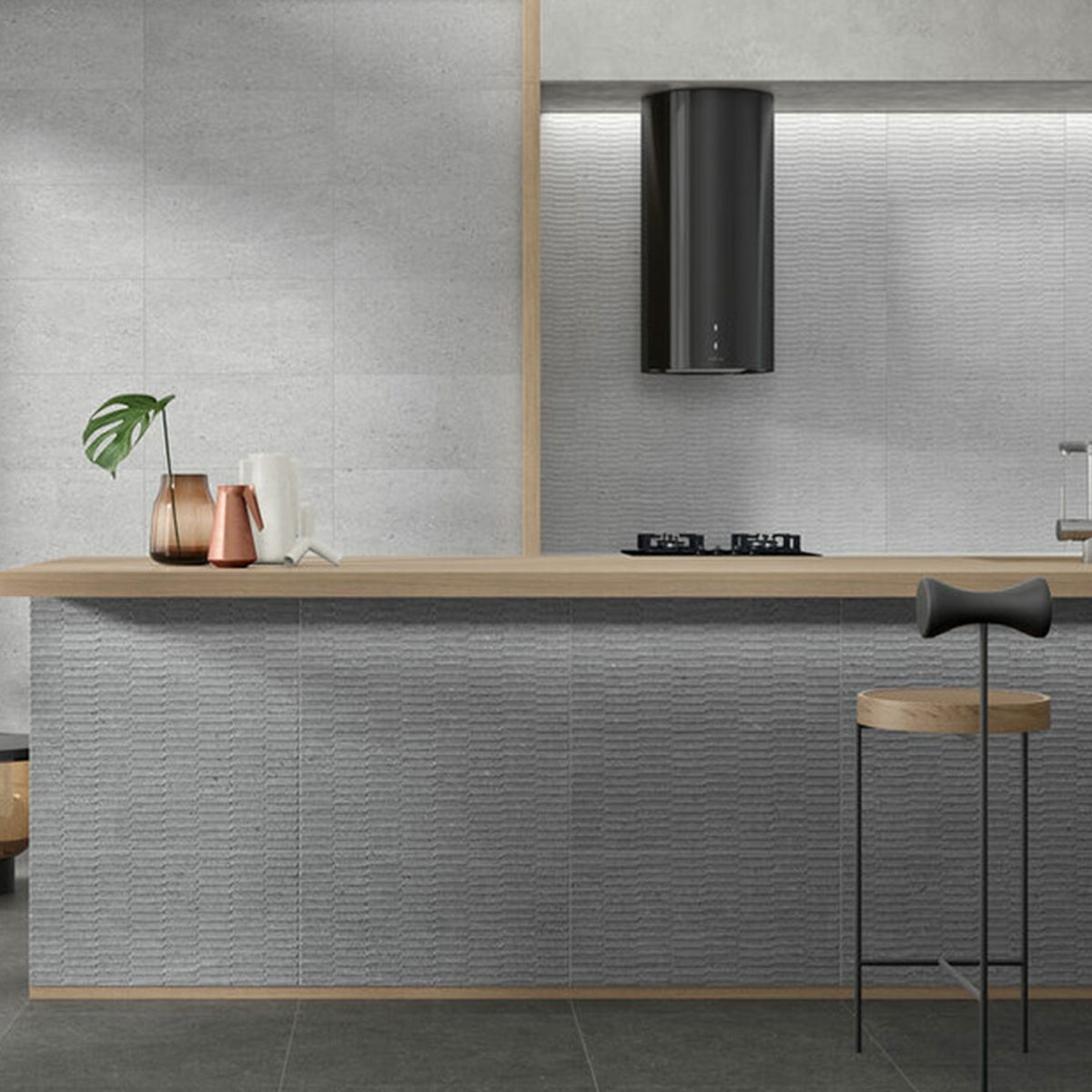 Interior con revestimiento Blunt Anthracite 30x60