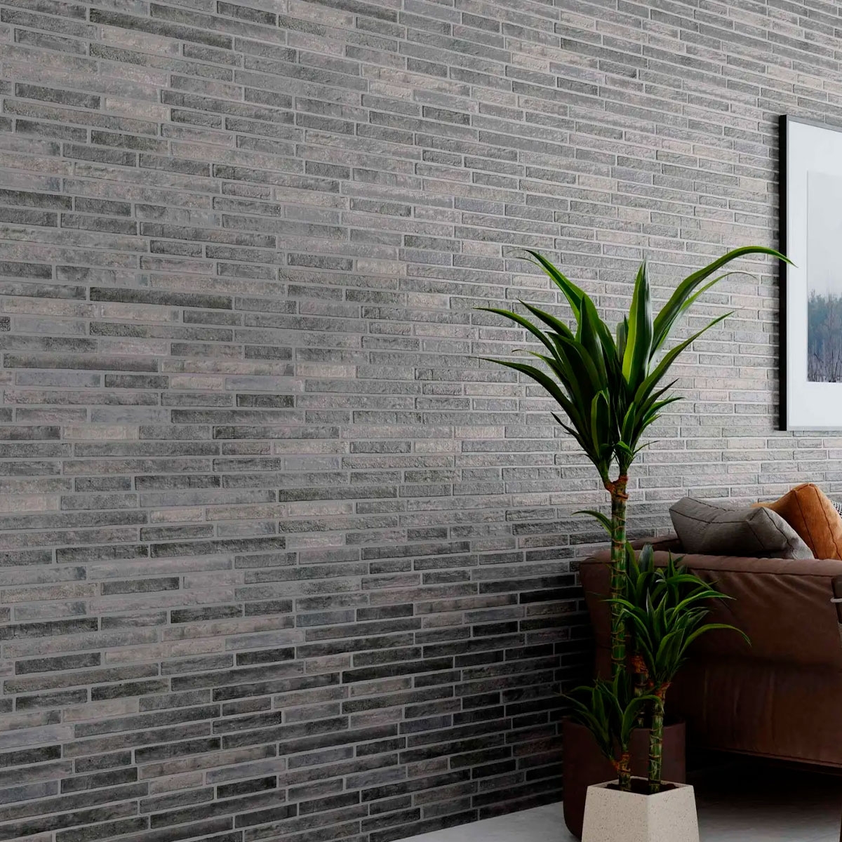 Interior with Amsterdam Charcoal 15x45 coating (Box 1.08m2)