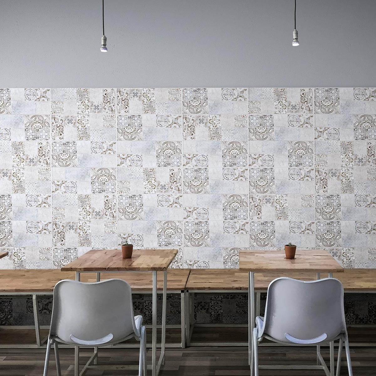 Interior con Revestimiento Appeal White Decoro Tale 20x50