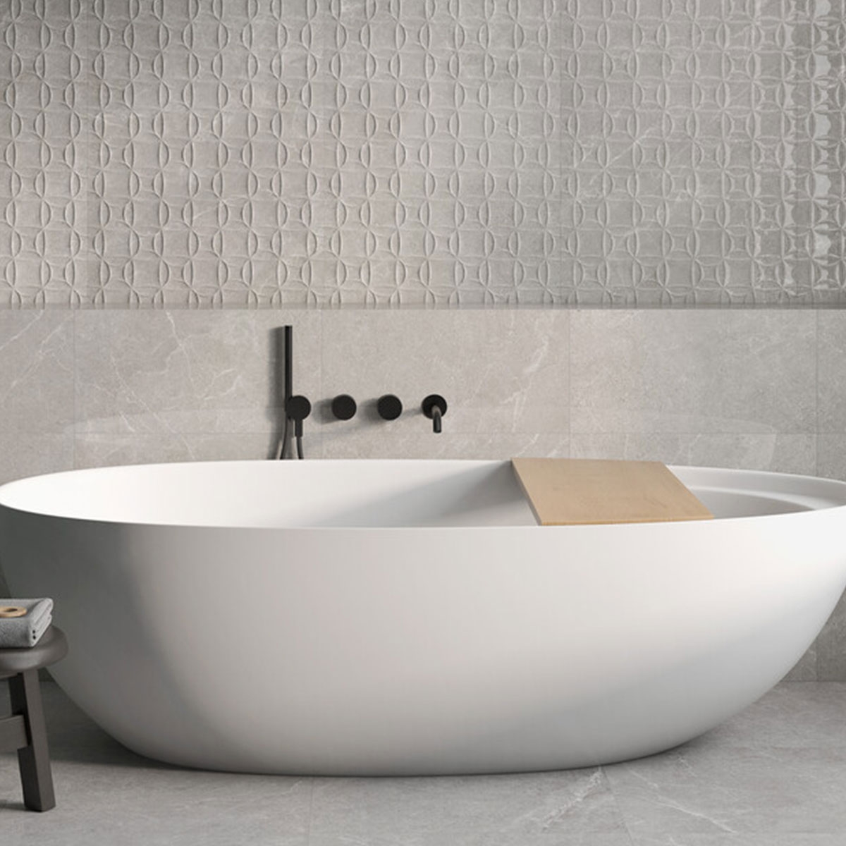 Baño con revestimiento Capitol Grey 30x60