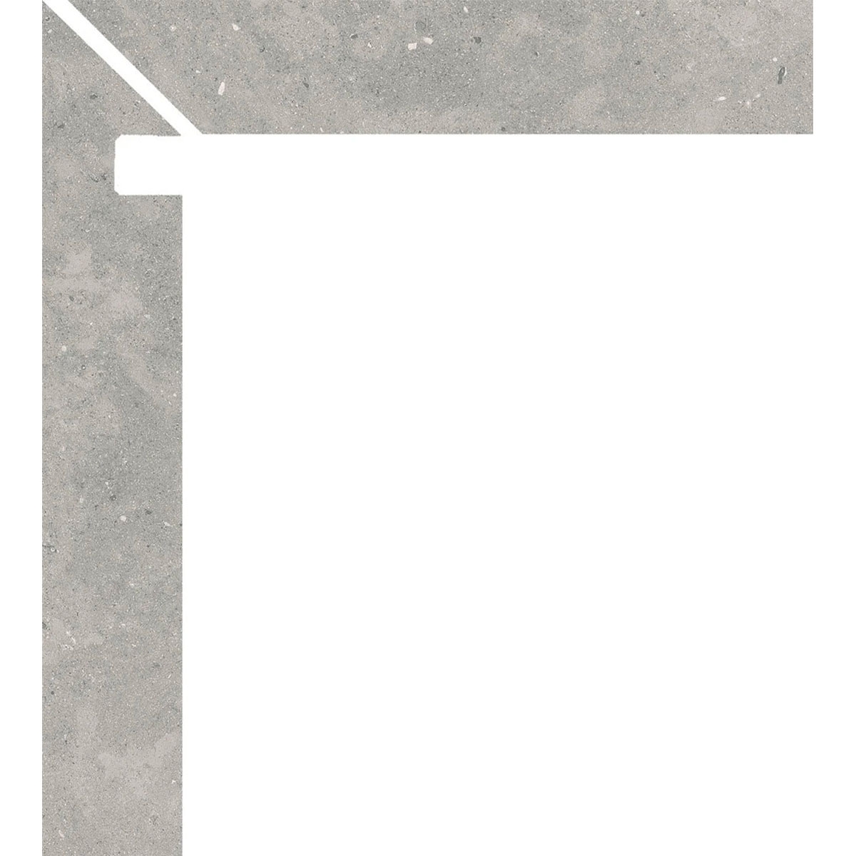 Zanquin Izquierdo Elba 1859 Gris 7.5x50 (Caja 8 piezas)