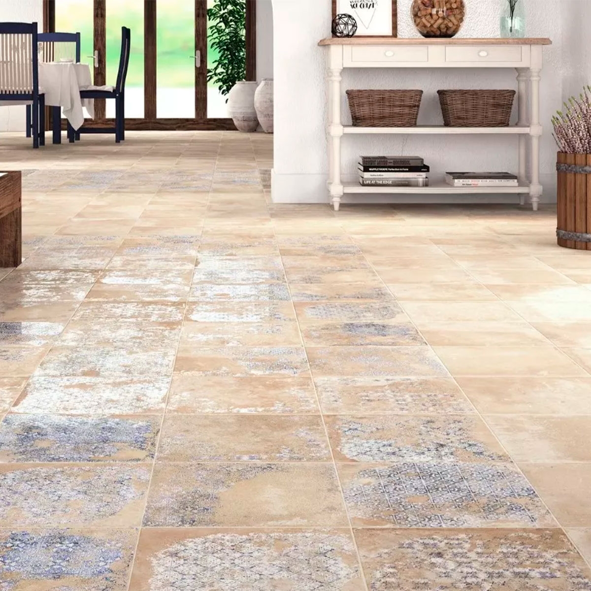 Intérieur avec revêtement beige Antigua 33x33 (Boîte 1,00 m2)