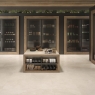 Interior con pavimento Corbin Max Sand 60x60