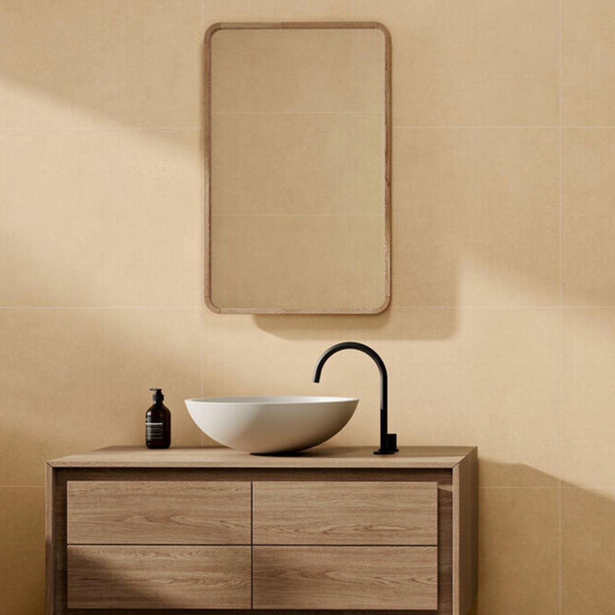 Baño con revestimiento Chelsea Mustard 60x120